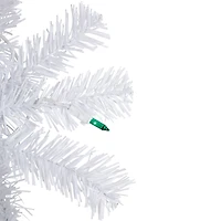 6.5ft. Pre-Lit Woodbury White Pine Artificial Christmas Tree, Green Lights