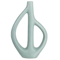 Hello Honey® Bloomingville 15" Matte Blue Stoneware Sculptural Vase