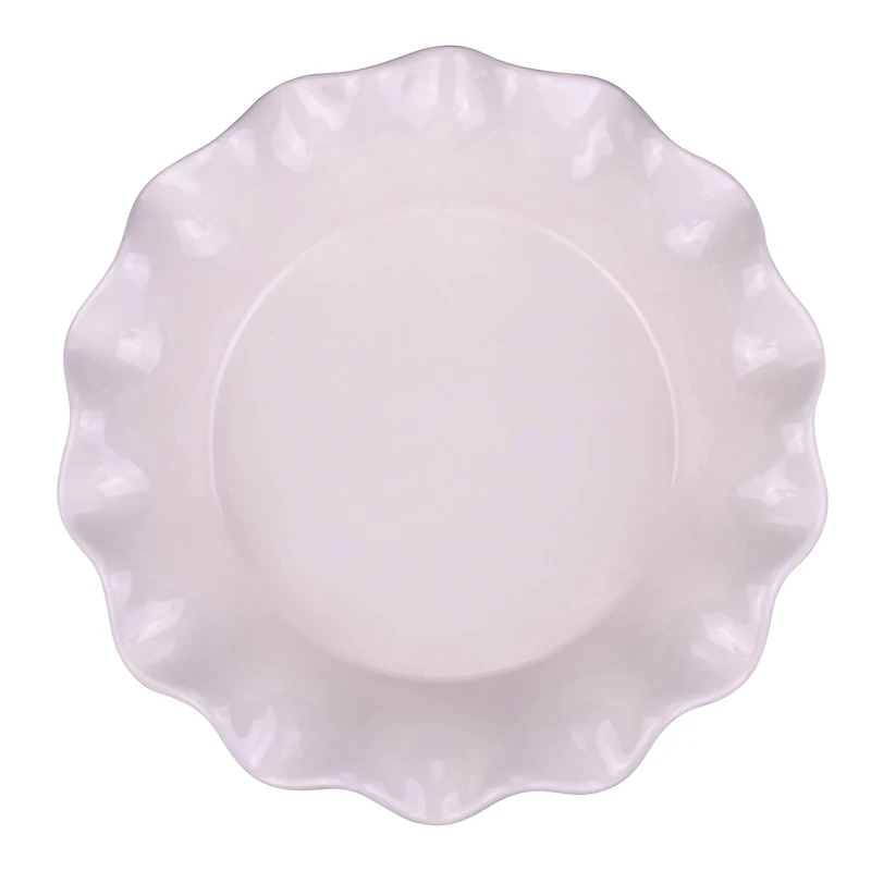 10" Cream Ceramic Pie Plate by Makery™