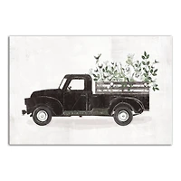 Flower Truck 30" x 20" Canvas Wall Art
