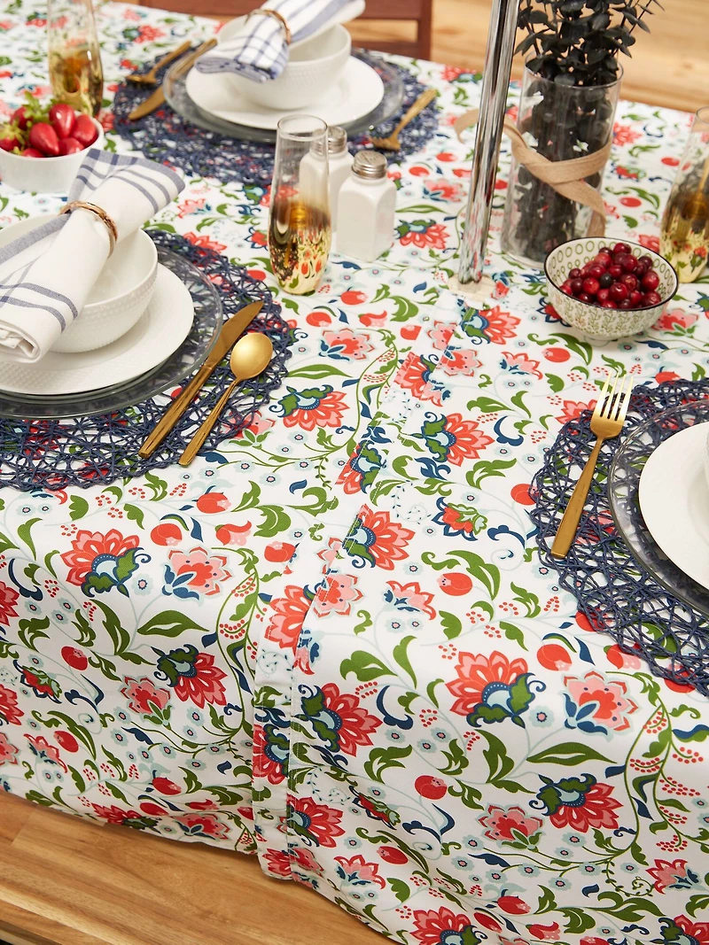 DII® Garden Floral Print Outdoor Tablecloth With Zipper 60 Round