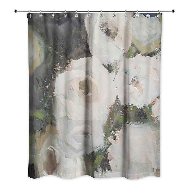 Moody Close-Up Florals 71" x 74" Shower Curtain