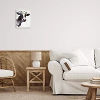 Stupell Industries Dairy Farm Cow Boho Floral Crown Charming Animal Wall Plaque