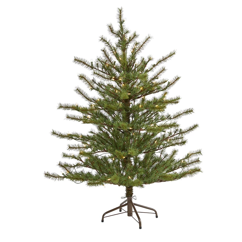 4ft. Pre-Lit Vancouver Mountain Pine Artificial Christmas Tree with Clear Lights