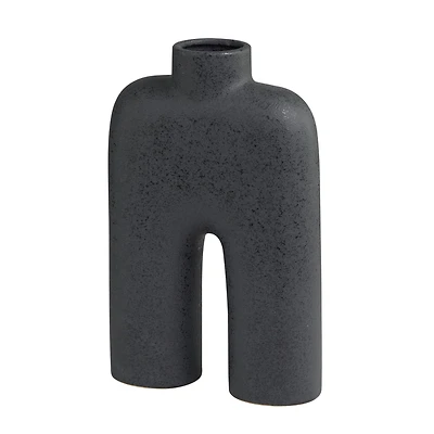 The Novogratz 13" Black Ceramic Arched Abstract Vase