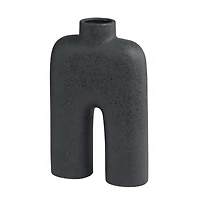 The Novogratz 13" Black Ceramic Arched Abstract Vase
