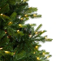 9ft. Pre-Lit North Carolina Spruce Artificial Christmas Tree, Clear Lights
