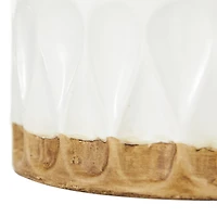 16" White Porcelain Contemporary Vase