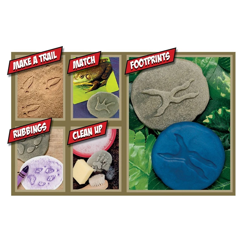 Yellow Door Let's Investigate Woodland Footprint Stones Set