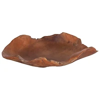 Hello Honey® 19.5" Decorative Hand-Carved Teakwood Bowl