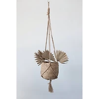 Hello Honey® Straw & Jute Hanging Planter