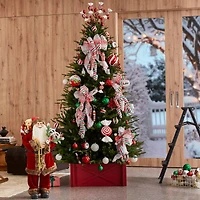7.5ft. Unlit Green Slim Fir Artificial Christmas Tree