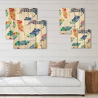 Designart - Ethnic Blue Feathers