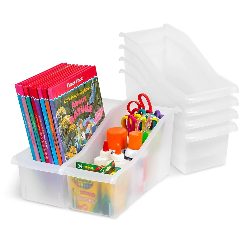 IRIS Clear Connecting Book Bin