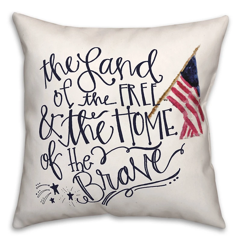 Land of the Free Throw Pillow