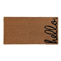 Hello Honey® Black & Brown Hello Natural Coir Doormat