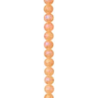 Orange Crackle Glass Round Beads, 8mm by Bead Landing™