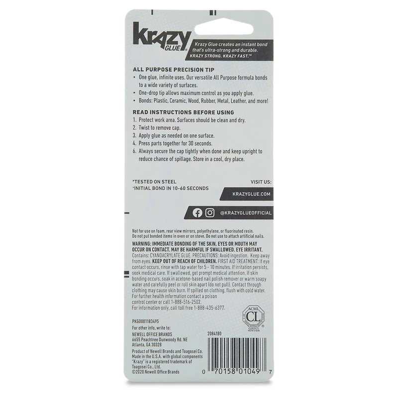 Krazy Glue® 20g All Purpose Super Glue