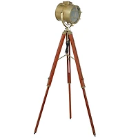 Brown Stainless Steel Spotlight Floor Lamp 31" x 31" x 68"