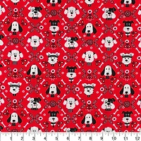 Fabric Traditions Red Bandana Dogs Cotton Fabric