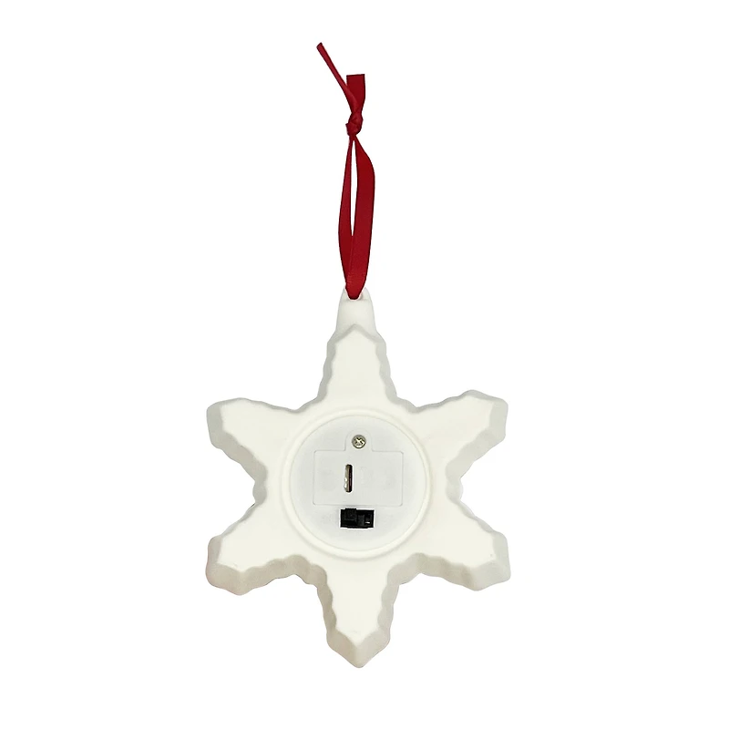 4.25" LED DIY Ceramic Snowflake Ornament by Make Market®