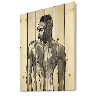 Designart - Handsome African Man Portrait On White I