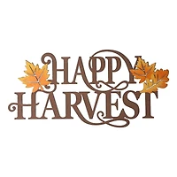 Glitzhome® 24" Metal "HAPPY HARVEST" Wall Décor