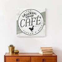 Chicken Coop Café Canvas Wall Art