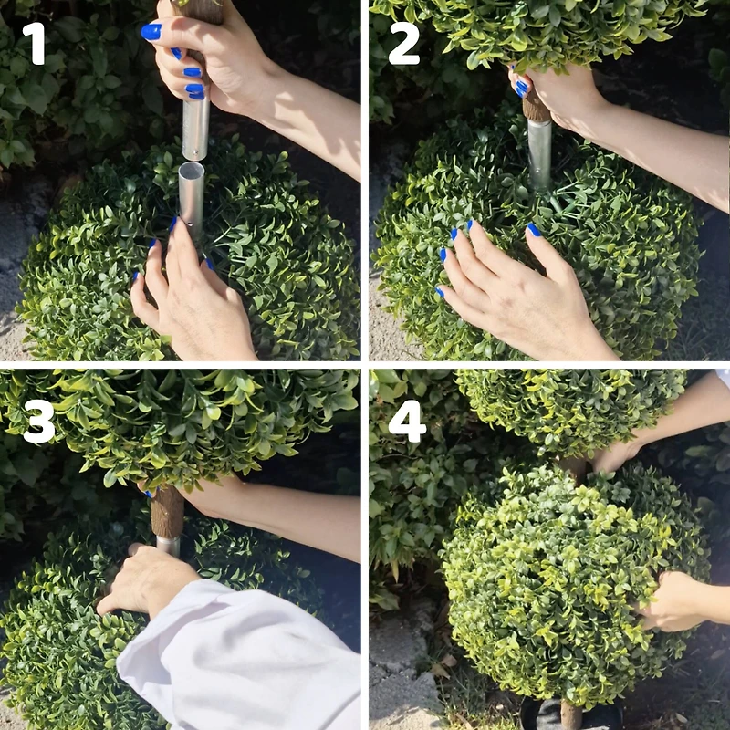 GreenSmart Dekor 4ft. Faux Boxwood Sphere Topiary Tree