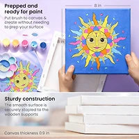 Arteza® Kids Canvas Paint Kit, 4 8x8 Canvas with Brushes & Paints Fantasy