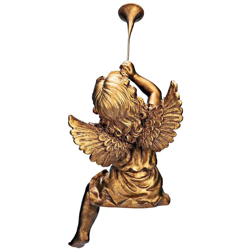 Design Toscano 13.5" Trumpeting Angels of St. Peters Square Girl Statue