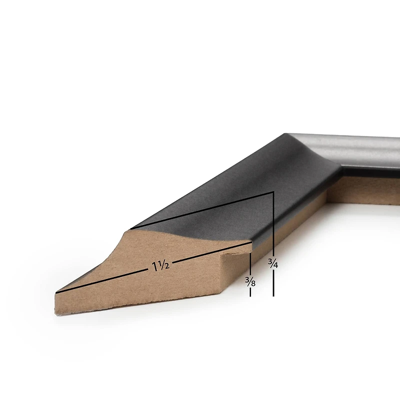 Frame USA Verona Narrow Black Single Image Picture Frame