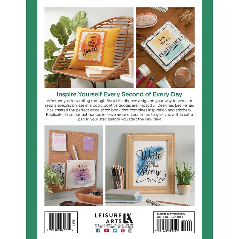 Leisure Arts® Positive Quotes in Cross Stitch Book