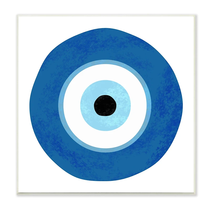 Stupell Industries Eye Centric Bold Blue Abstract Circular Dominant Shapes,12" x 12"