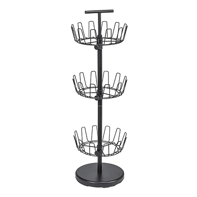 Household Essentials 38" Matte Black 3-Tier Shoe Storage Tree