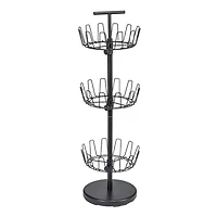 Household Essentials 38" Matte Black 3-Tier Shoe Storage Tree