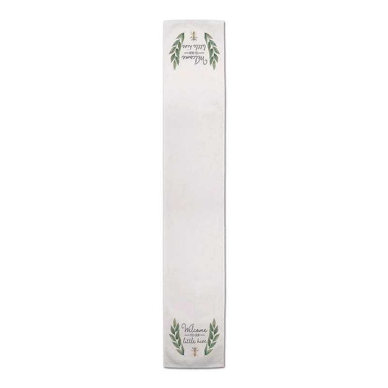 Welcome To Our Little Hive 16" x 90" Poly Twill Table Runner