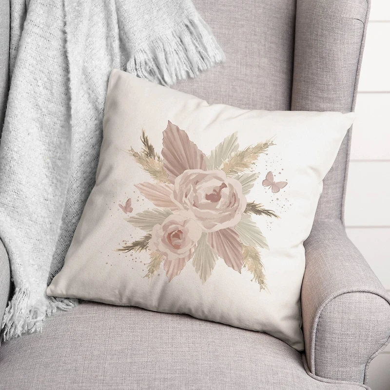 Boho Florals 18" x 18" Throw Pillow