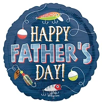 17" Hooked on Dad Father's Day Foil Balloon