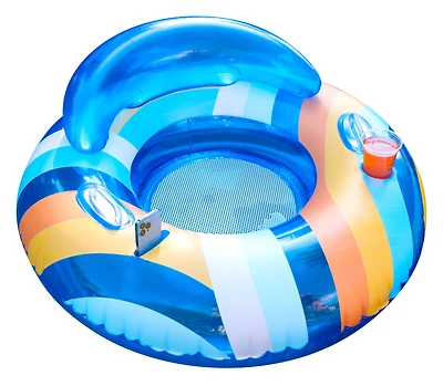 PoolCandy Good Vibes Deluxe Pool Tube with Backrest