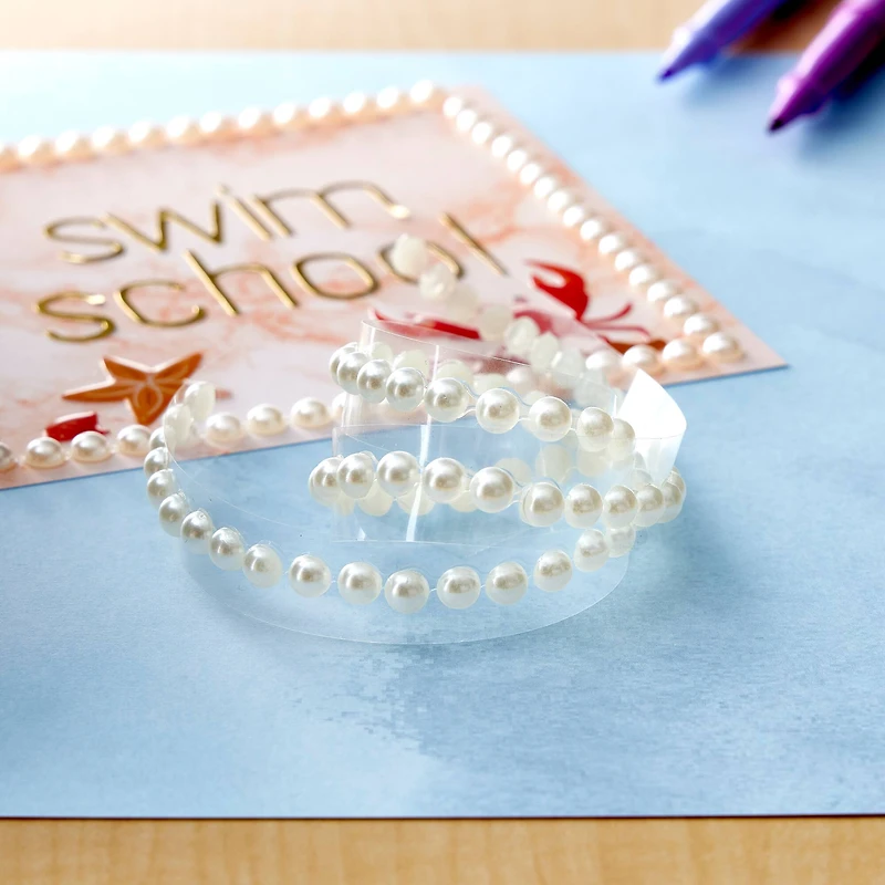 12 Pack: White Pearl Stickers by Recollections™ Bling on a Roll™