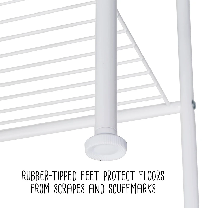 Honey Can Do White 6-Tier Bathroom Storage Shelving Unit