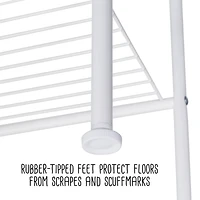 Honey Can Do White 6-Tier Bathroom Storage Shelving Unit