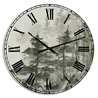Designart 'Asian Forest Cabin Wall Clock