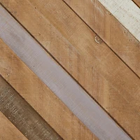 Set of 2 Brown Wood Farmhouse Abstract Wall Decor, 16" x 39"