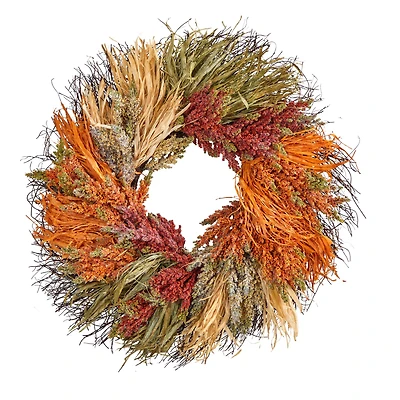 26" Sorghum Harvest Autumn Artificial Wreath