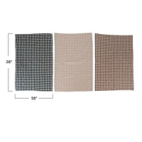 Hello Honey® Check Pattern Cotton Tea Towels Set