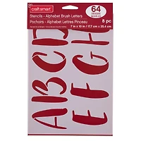 Alphabet Brush Letters Stencils, 7" x 10" by Craft Smart®