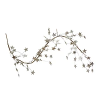 Hello Honey® 6ft. Platinum Finish Glitter Star Garland