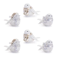 Glittered Winter Bird with Scarf Set